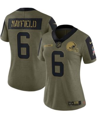 Nike Men's Baker Mayfield Olive Cleveland Browns 2021 Salute to Service Limited Player Jersey - Olive