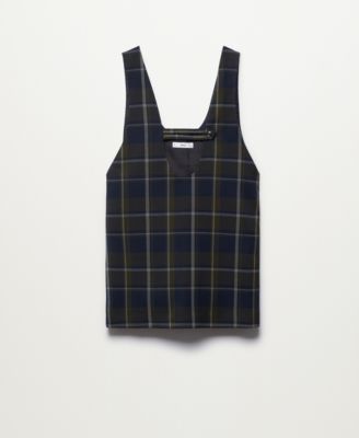 MANGO Women's Check Short Dress 