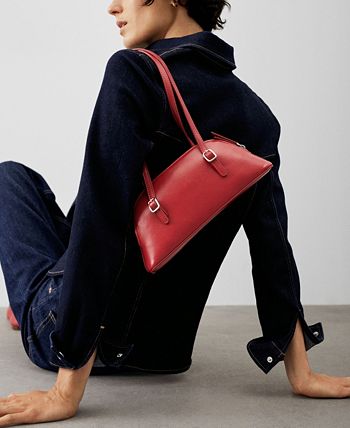 MANGO Women s Double Handle Baguette Bag Macy s