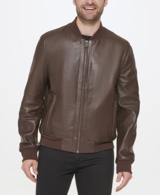 cole haan varsity leather jacket