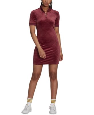 adidas Originals Women s Embossed Logo Velvet Dress Macy s