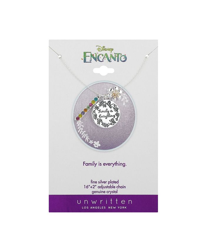 Disney Encanto Silver Plated MultiColor Crystal "Family Is Everything