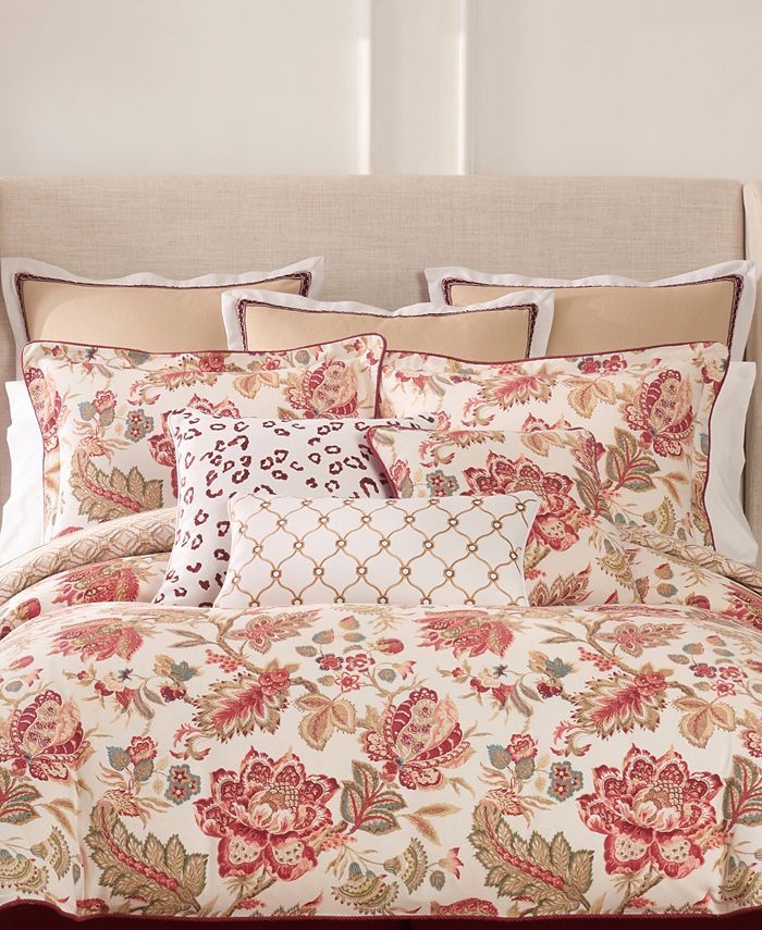 Rose Tree Emory Jacobean Floral 4 Piece Comforter Set, Queen Macy's