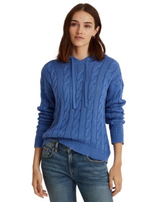 women's ralph lauren cable knit sweater cotton