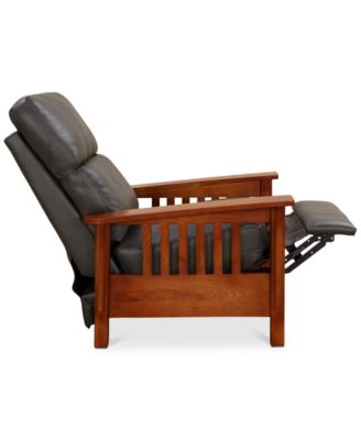 Harrison Leather Pushback Recliner, Created for Macy's