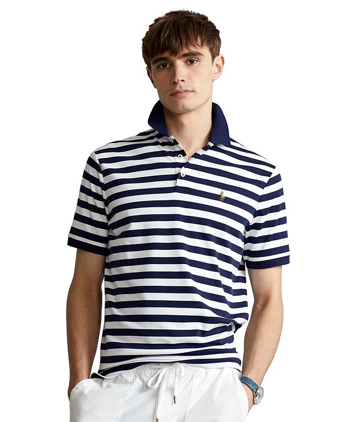 Polo Ralph Lauren Men's Classic Fit Soft Cotton Striped Polo Shirt &  Reviews - Polos - Men - Macy's