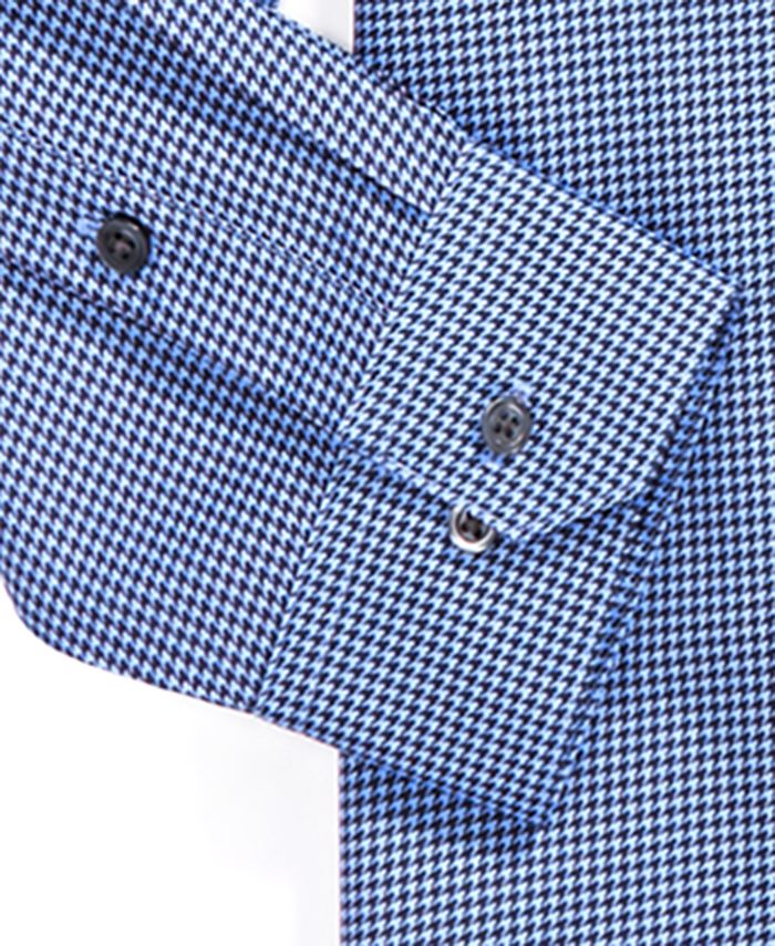Alfani Men's Slim Fit Houndstooth Dress Shirt, Created for Macy's