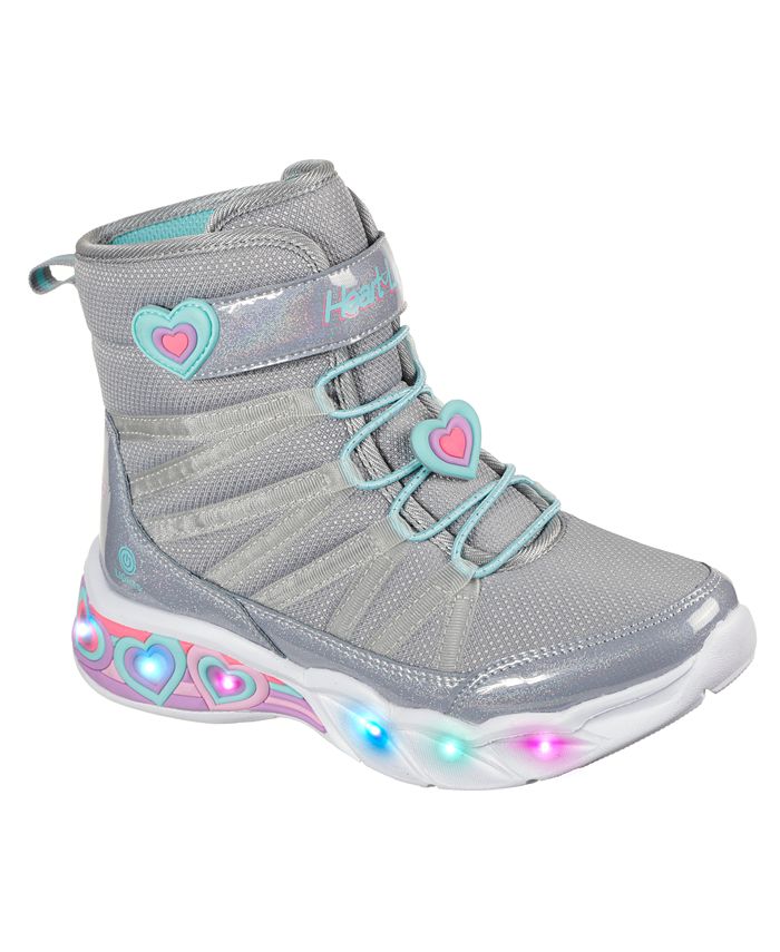 Skechers Little Girls Lights - Sweetheart Lights - Love To Shine Casual Boots from Finish Line Reviews - Finish Kids' Shoes - Kids - Macy's