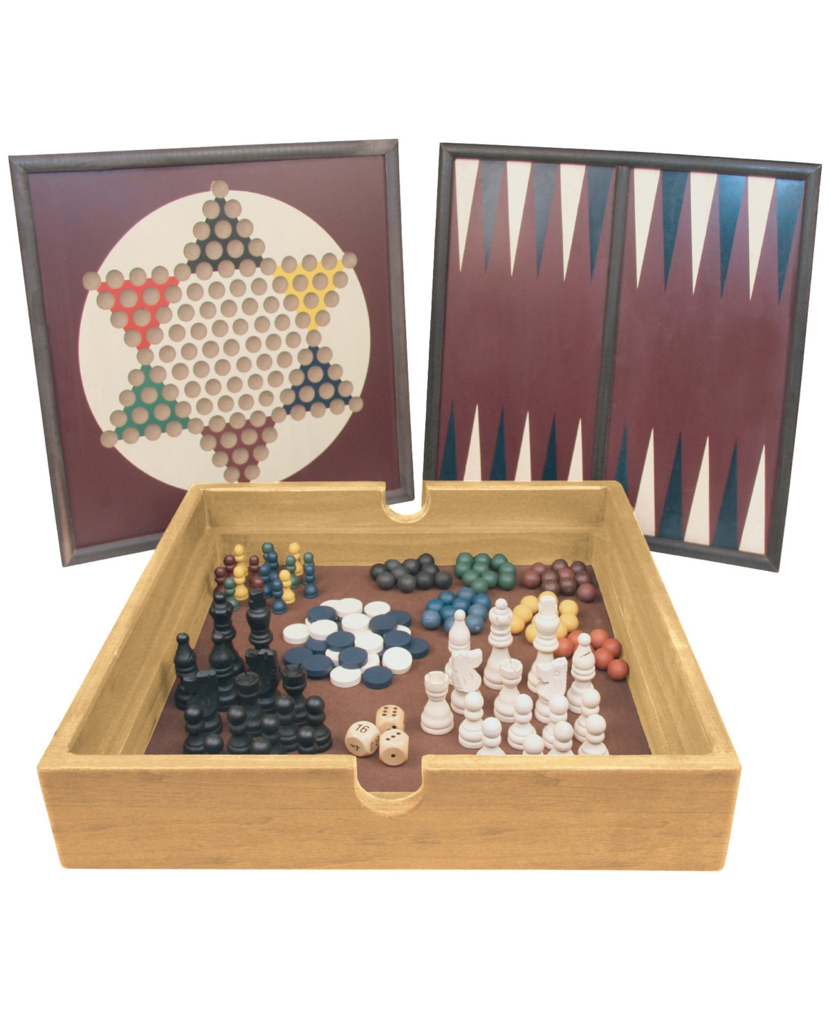 Areyougame Kids' 5-in-1 Wood Game Set In No Color