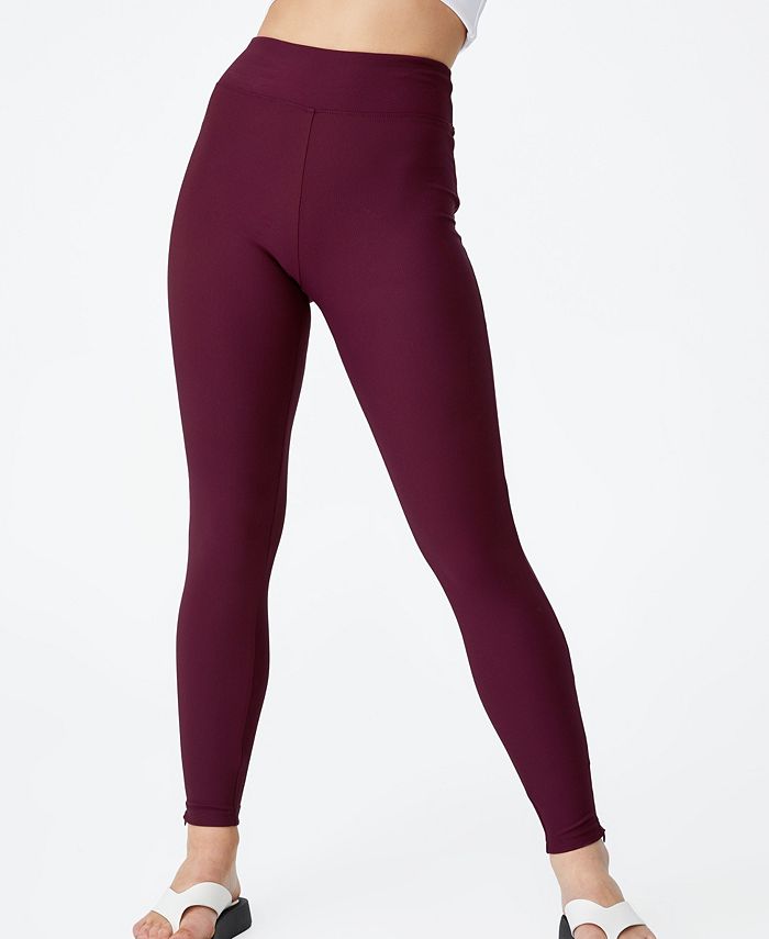 COTTON ON Women's Side Zip Rib Legging Pants Macy's
