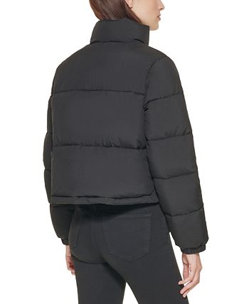 Calvin Klein Women's Cropped Puffer Coat & Reviews - Coats & Jackets ...