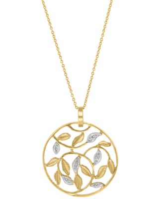 EFFY Collection - Diamond Vine 18" Pendant Necklace (1/6 ct. t.w.) in 14k Gold
