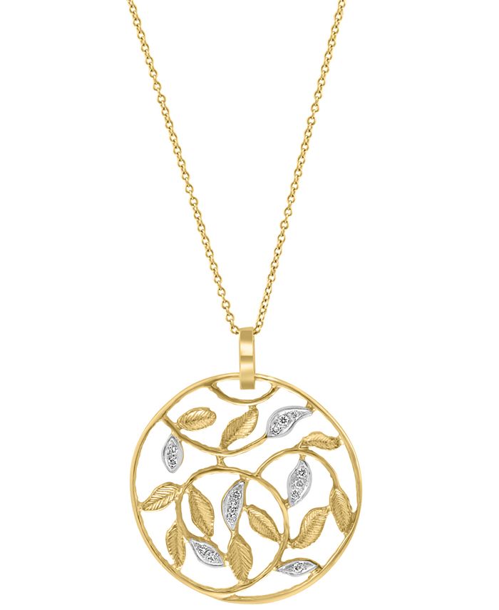 EFFY Collection - Diamond Vine 18" Pendant Necklace (1/6 ct. t.w.) in 14k Gold