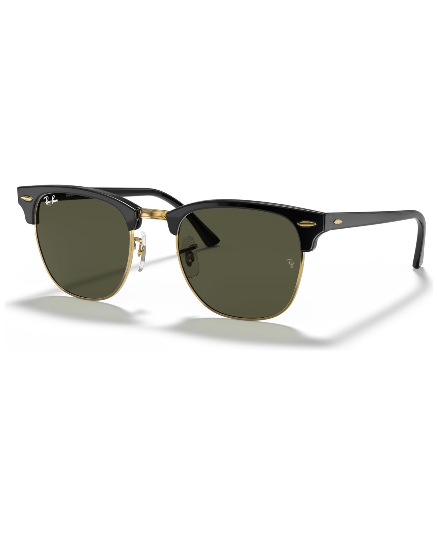 Солнцезащитные очки Ray-Ban Unisex Low Bridge Fit Sunglasses, RB3016F Clubmaster Classic 55, цвет: Чёрный — фото 1