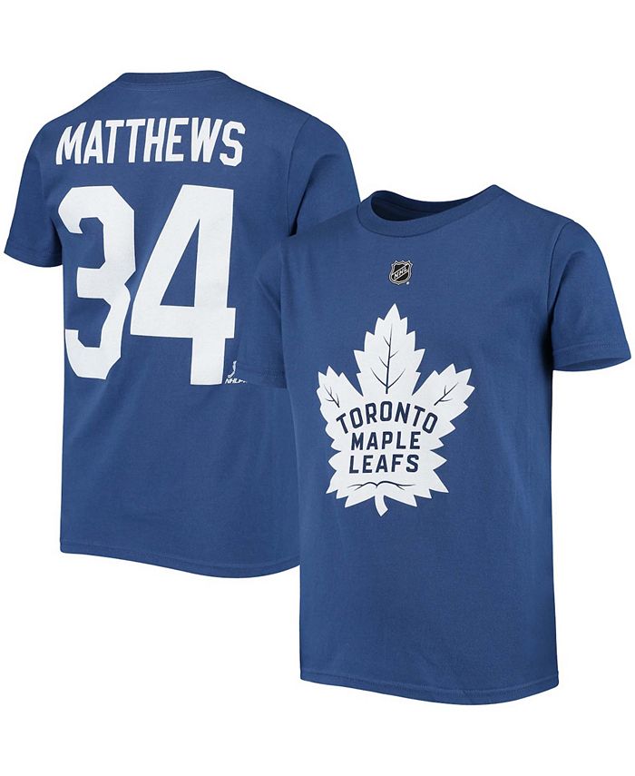 Auston Matthews Toronto Maple Leafs Youth Player Name & Number Hoodie - Blue