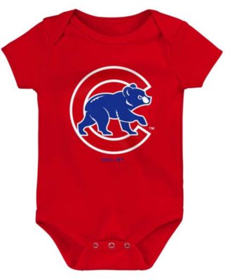 Infant Boys and Girls Royal, Red, Gray Chicago Cubs Born To Win Bodysuit Set, 3 Pack