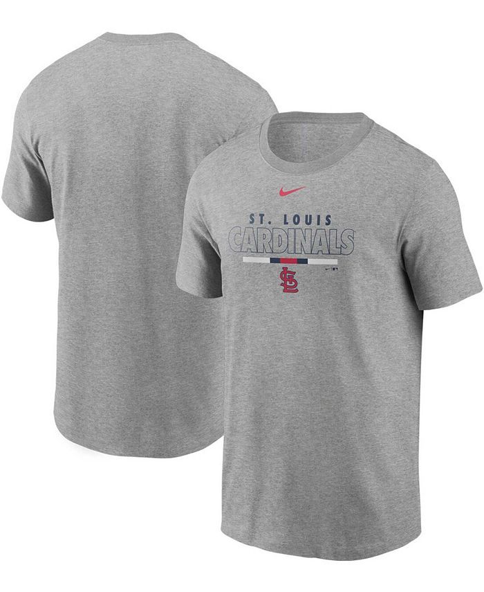 Nike Men's Big and Tall Gray St. Louis Cardinals Color Bar T-shirt