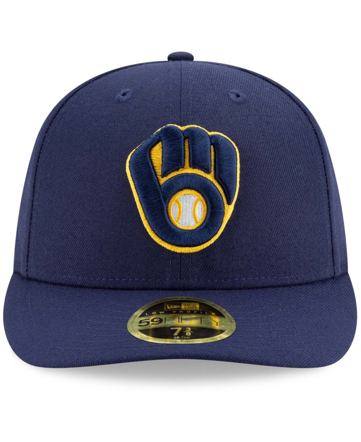 Men'sMilwaukee Brewers Authentic Collection On-Field Low Profile 59Fifty Fitted Hat - Navy