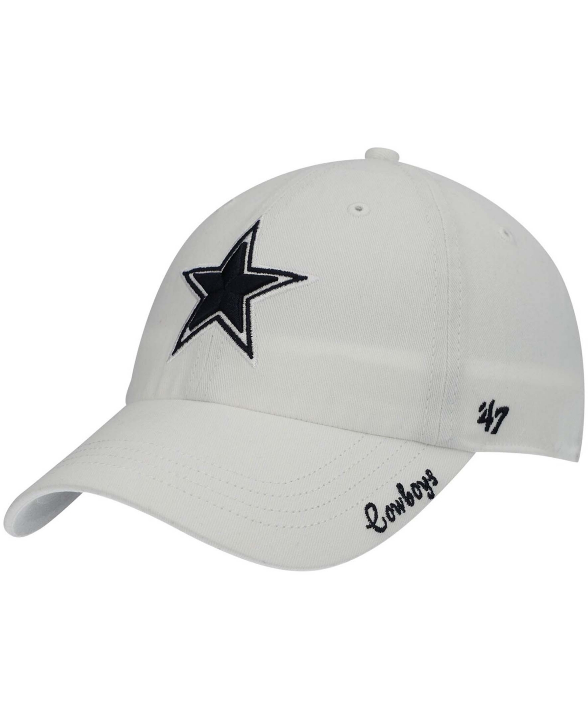 47 Brand Women's White Dallas Cowboys Miata Clean Up Adjustable Hat