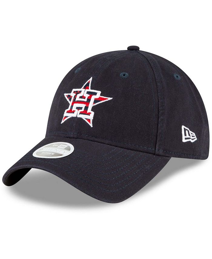 Casquette New Era 9TWENTY Houston Astros MLB - Bleu Marine/rouge, Drapeau Américain - Taille Unique