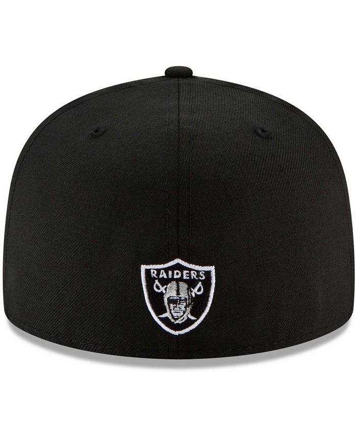 New Era Men's Black Las Vegas Raiders Logo Omaha 59Fifty Fitted Hat ...