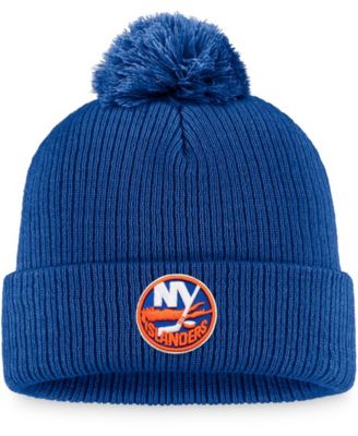 Men's Royal New York Islanders Core Primary Logo Cuffed Knit Hat with Pom
