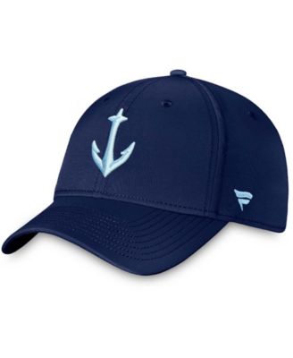Men's Deep Sea Navy Blue Seattle Kraken Secondary Logo Flex Hat