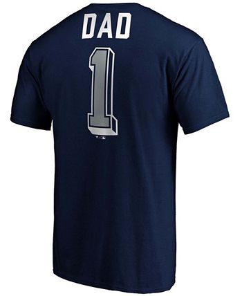 Men's New York Yankees Fanatics Branded Navy Number One Dad Team T-Shirt