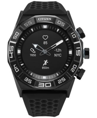 Citizen - Men's CZ Smart Hybrid HR Black Strap Smart Watch 44mm