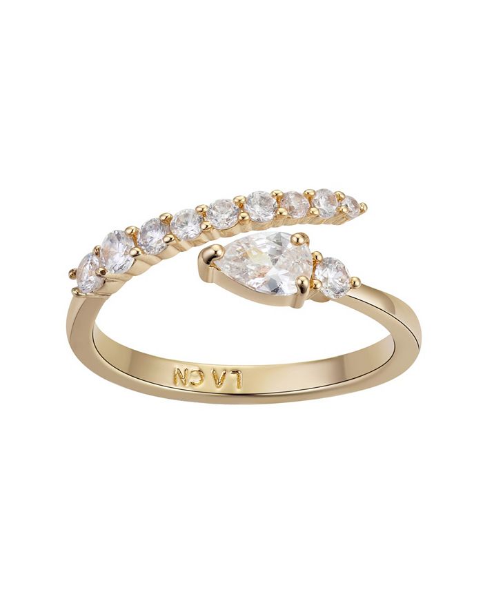 14kt gold cubic shop zirconia wedding rings