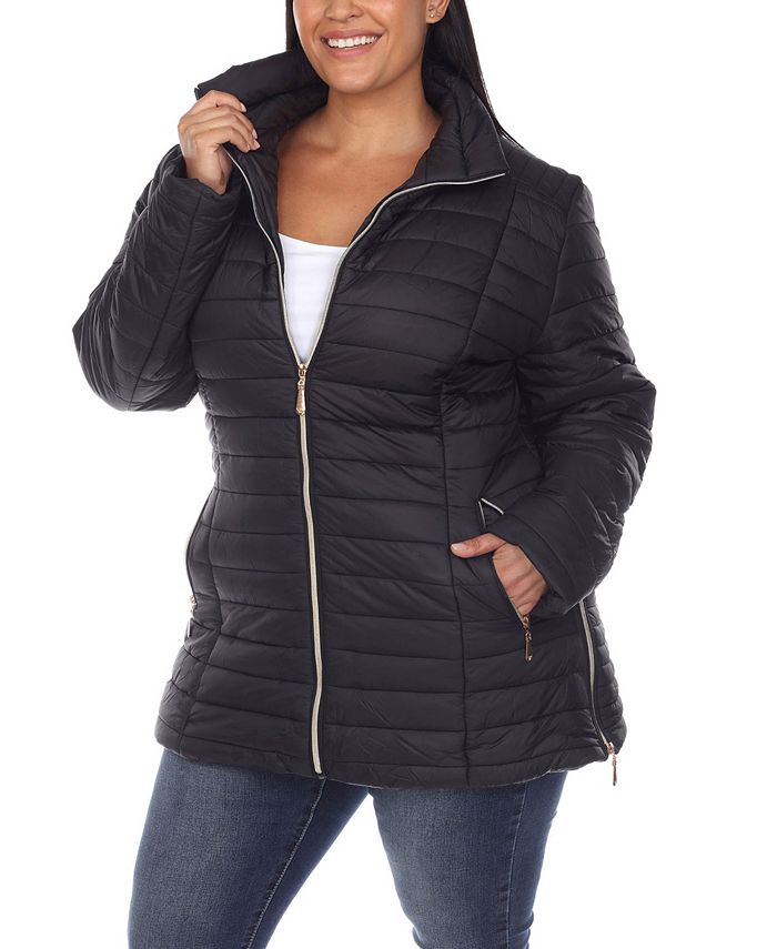 White Mark Plus Size Puffer Coat & Reviews - Coats & Jackets - Women ...