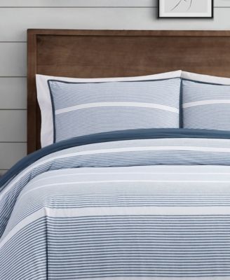 Niari Yarn Dye Stripe 3 Piece Comforter Set, Full/Queen