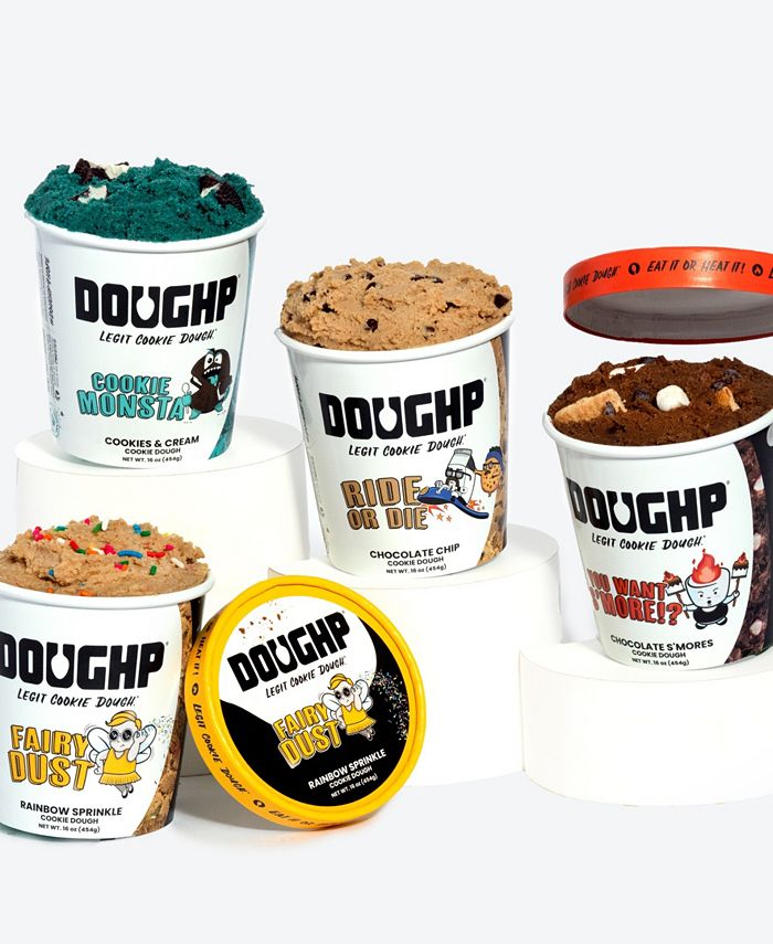 Doughp Edible and Bakeable Cookie Dough, 16oz Variety 4 Pack Macy's