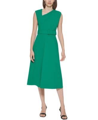 macys dark green dresses