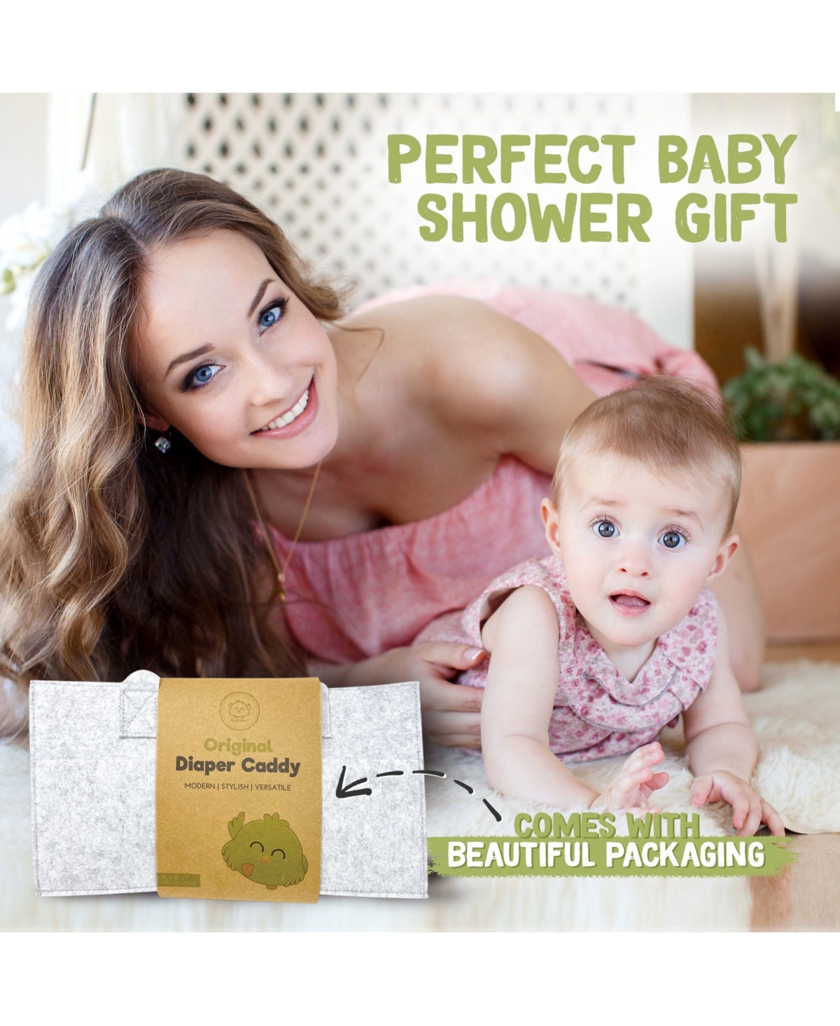 KeaBabies Original Baby Diaper Caddy Organizer, Storage Caddy Organizer for Nursery, Changing Table