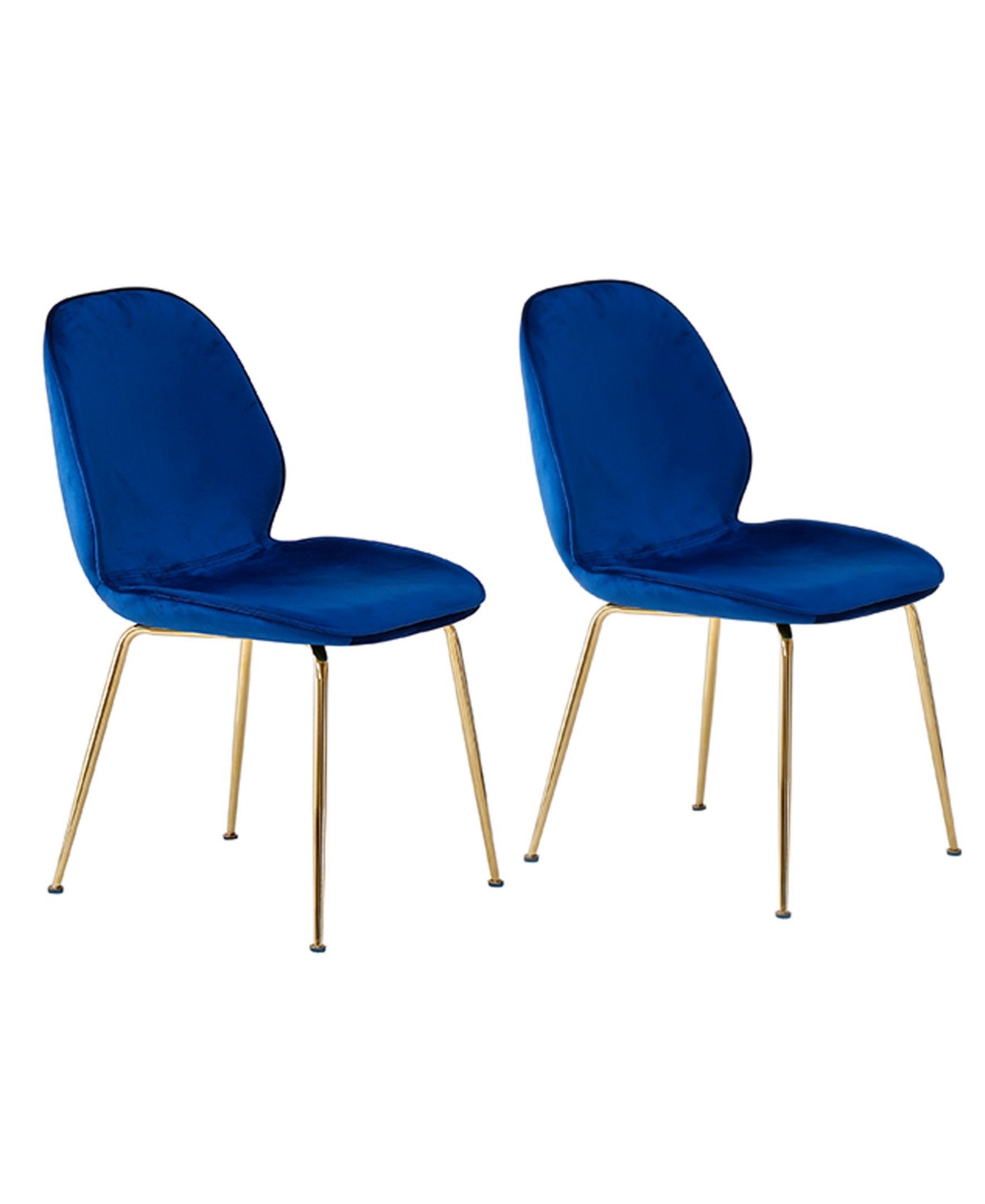 Franklin Velvet Mid Century Upholstered Side Chairs, Set of 2