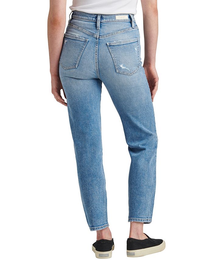 Silver Jeans Co. Women's Borebank High Rise Slim Straight Jeans - Macy's