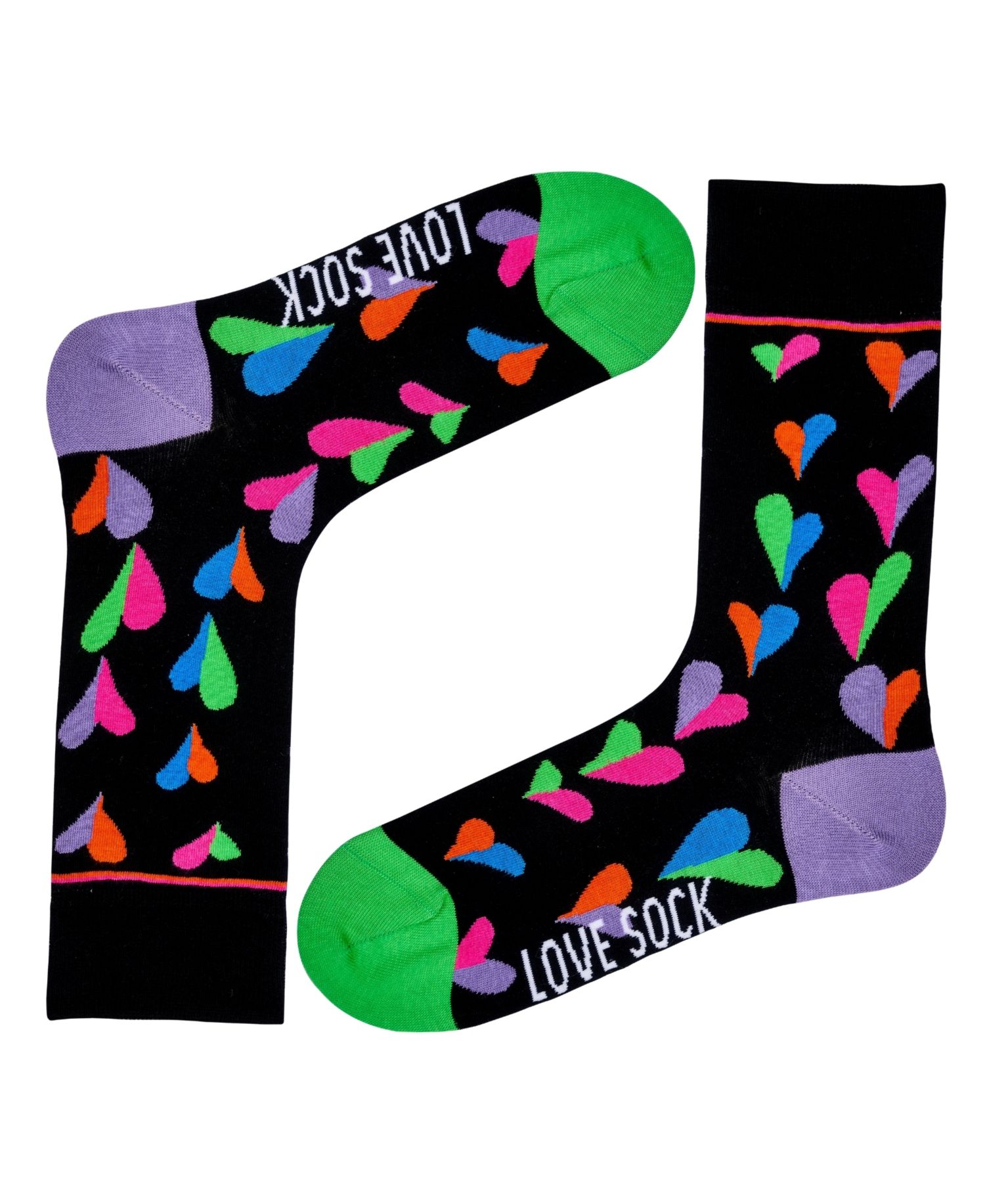 Funky Hearts Cotton Women's Crew Socks
