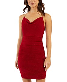 Juniors' Chain-Strap Ruched Dress