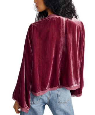 Free People Velvet Bed Jacket