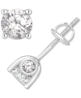 Macy's - Diamond Stud Earrings (1-1/3 ct. t.w.) in 14k White Gold