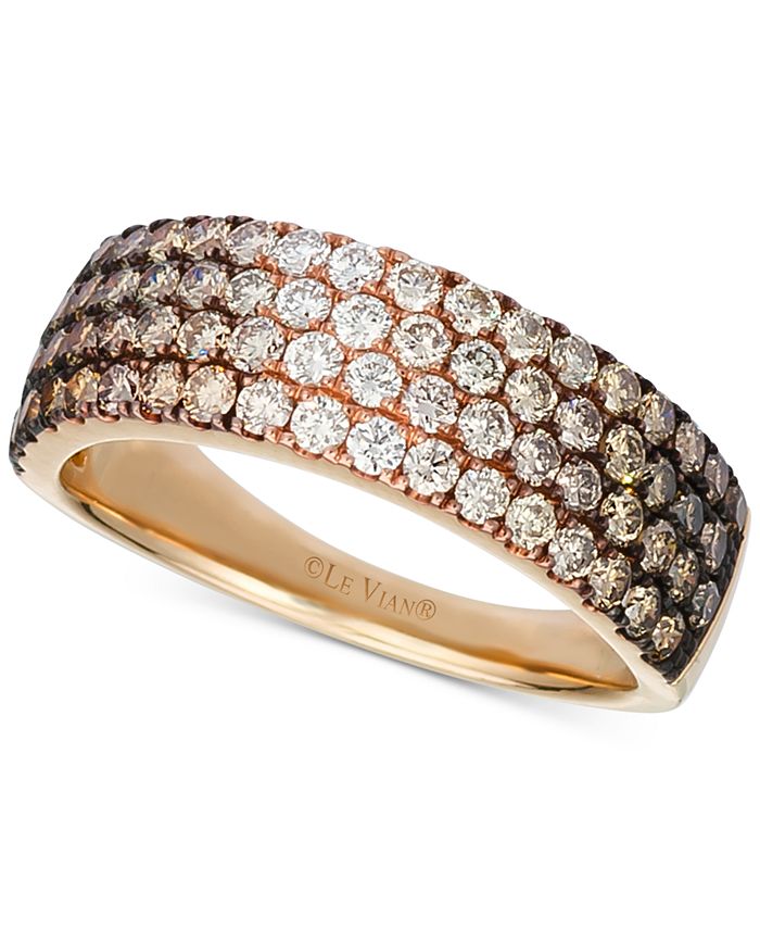 Le Vian - Ombr&eacute; Diamond (1-1/4 ct. t.w.) & Nude Diamond (1/6 ct. t.w.) Band in 14k Rose Gold