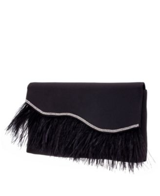 Women's Feather Flap Clutch