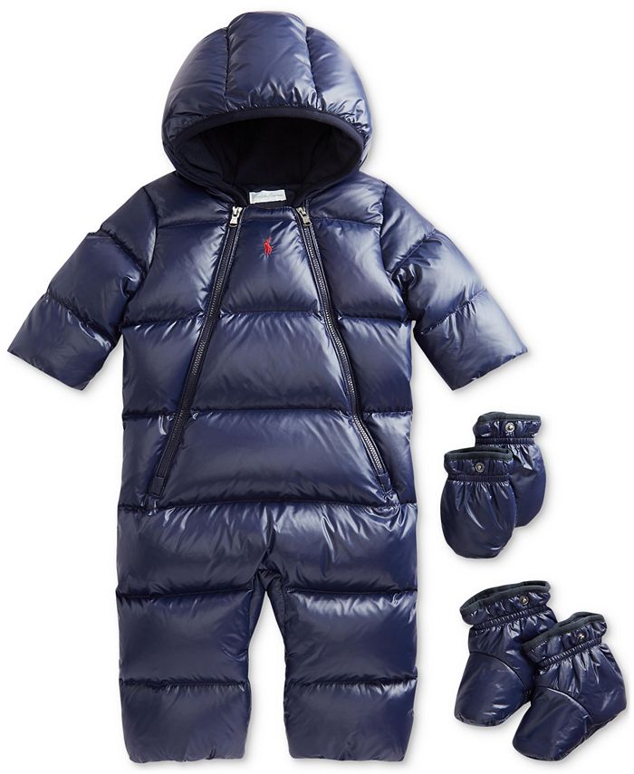 Polo Ralph Lauren Baby Unisex Snowsuit With Mitts and Booties & Reviews -  All Baby - Kids - Macy's