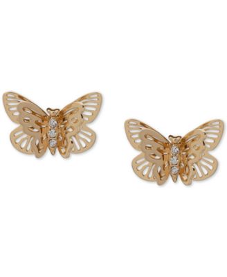 lonna & lilly - Gold-Tone Filigree Butterfly Stud Earrings