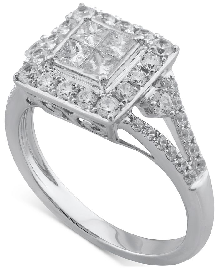 Macy's princess cut shop diamond ring