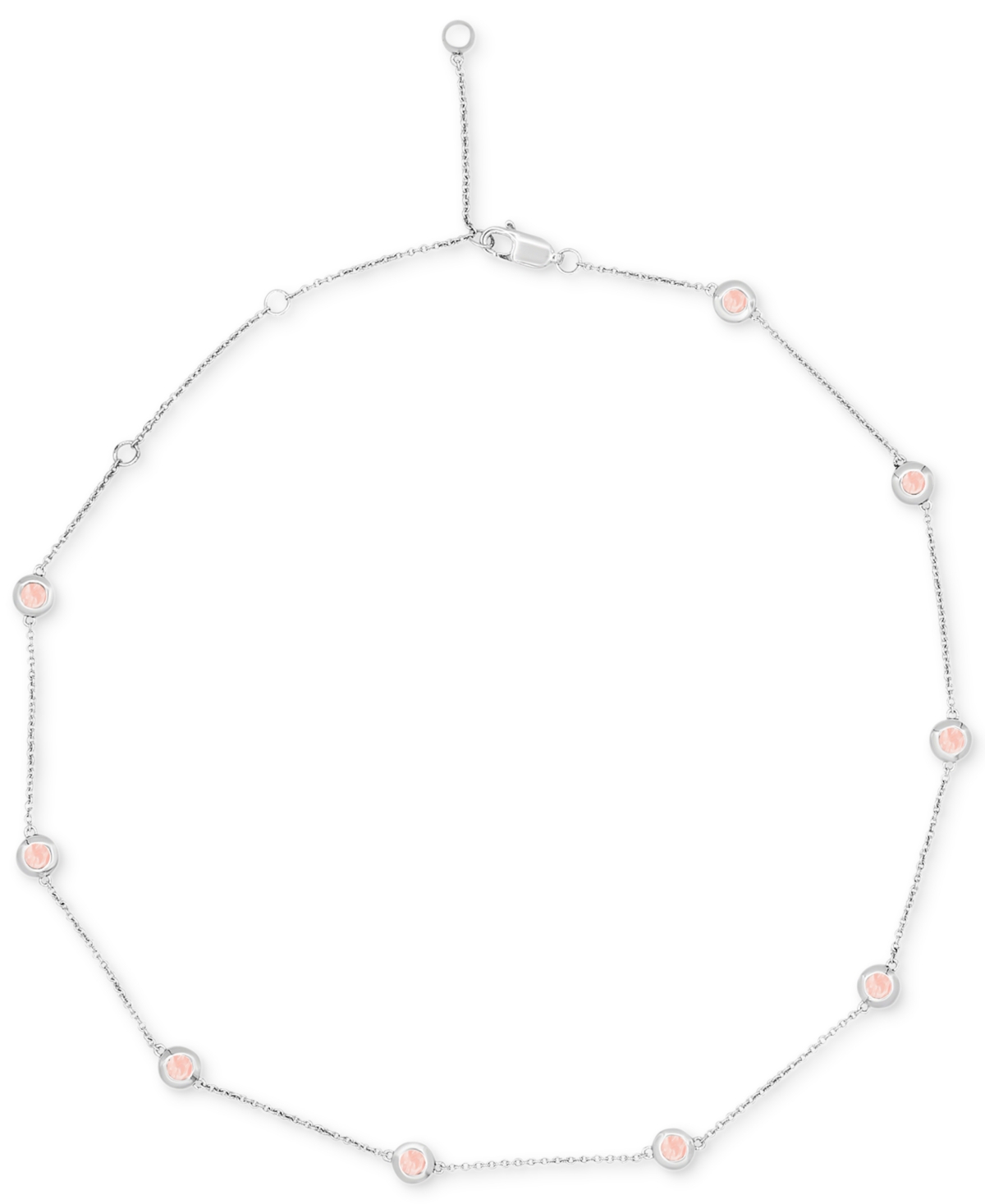 Mother-of-Pearl Station Collar Necklace in Sterling 17