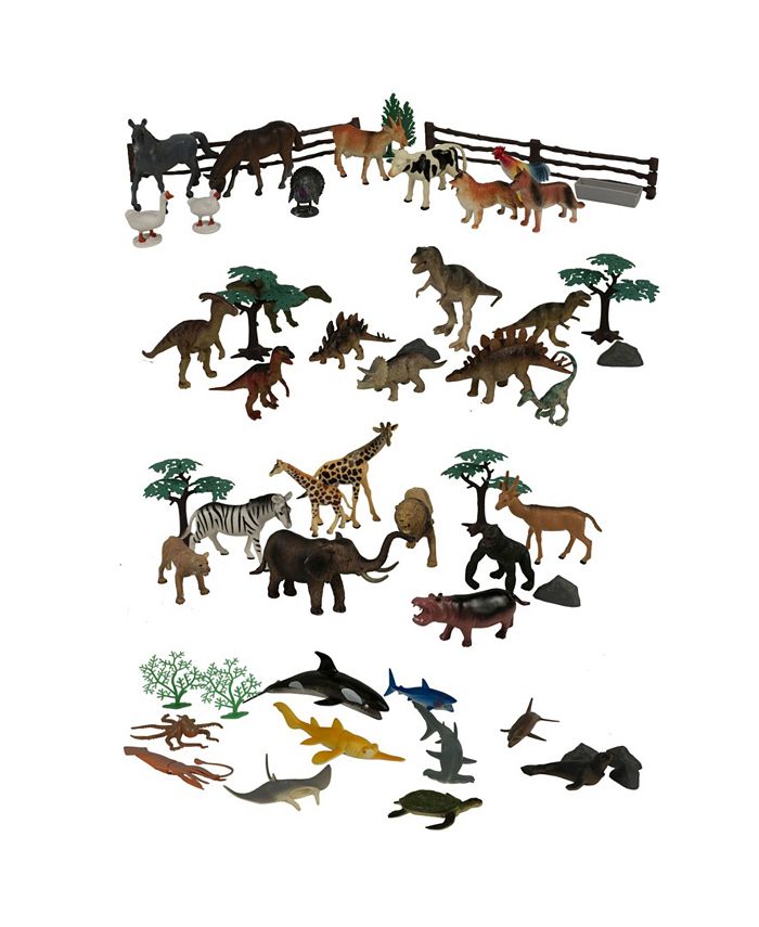 Wenno Animal Figure Set with Accessories, 65 Pieces - Macy's