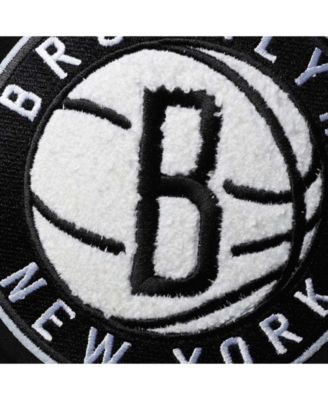 Men's Black Brooklyn Nets Chenille Shorts
