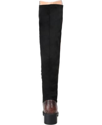 Women's Aryia Extra Wide Calf Over The Knee Lug Sole Boots